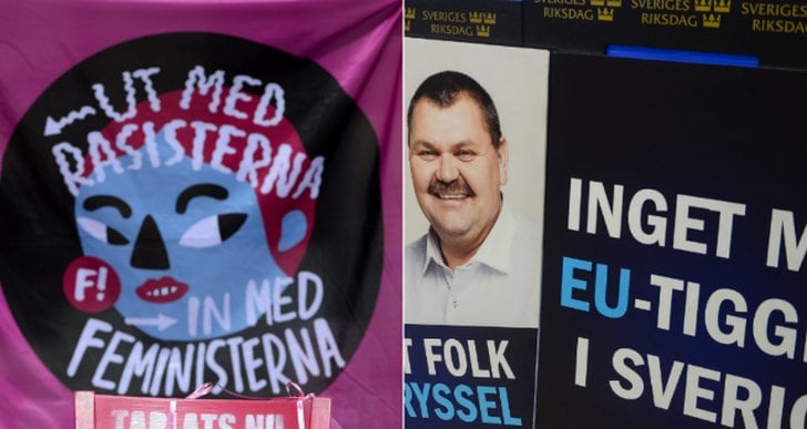 Politik, Feministiskt initiativ, Sverigedemokraterna, EU-valet, Mätning
